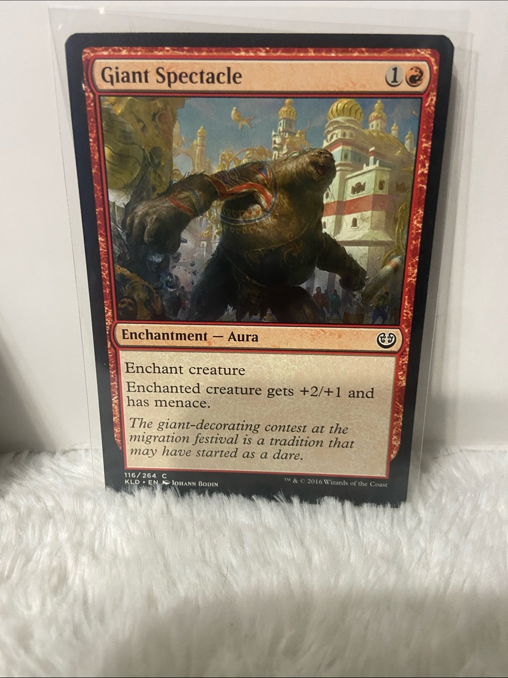 Giant Spectacle Magic The Gathering Card - Red Enchantment Aura